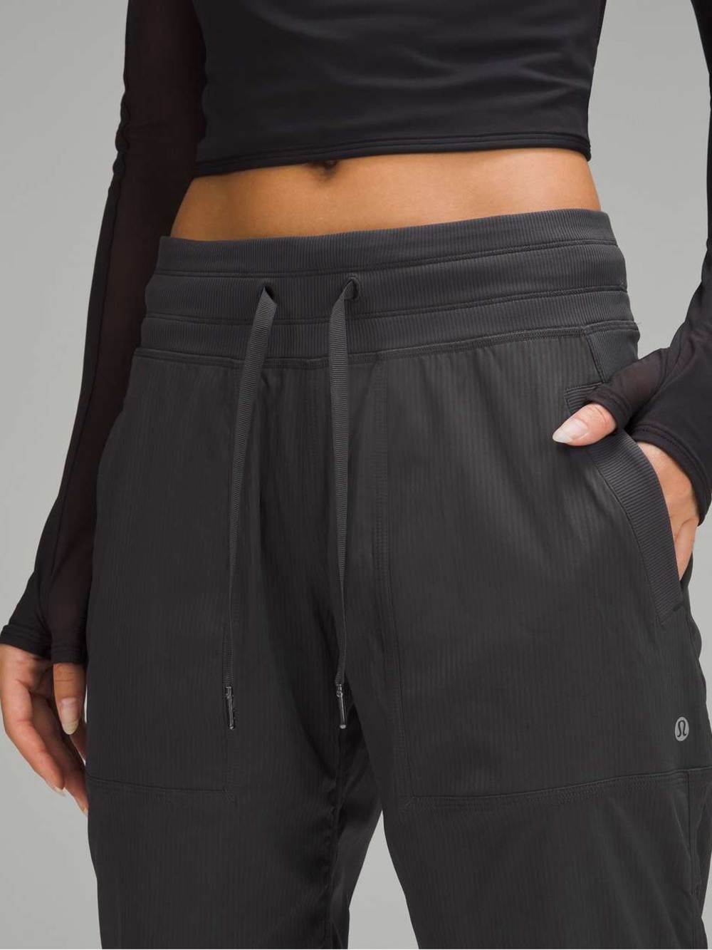lululemon athletica dance studio mid rise cropped pant, black